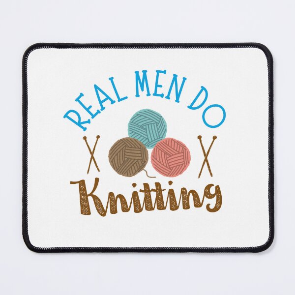 Item preview, Real Men Do Knitting Funny Male knitters Birthday Gift designed and sold by MouDantArts.