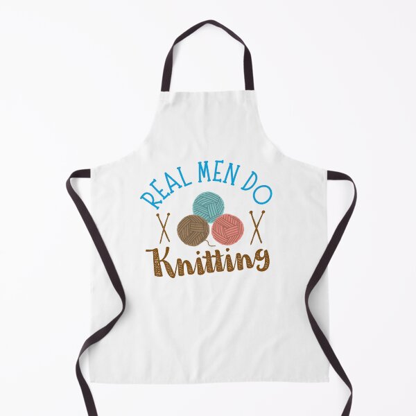 Item preview, Real Men Do Knitting Funny Male knitters Birthday Gift designed and sold by MouDantArts.