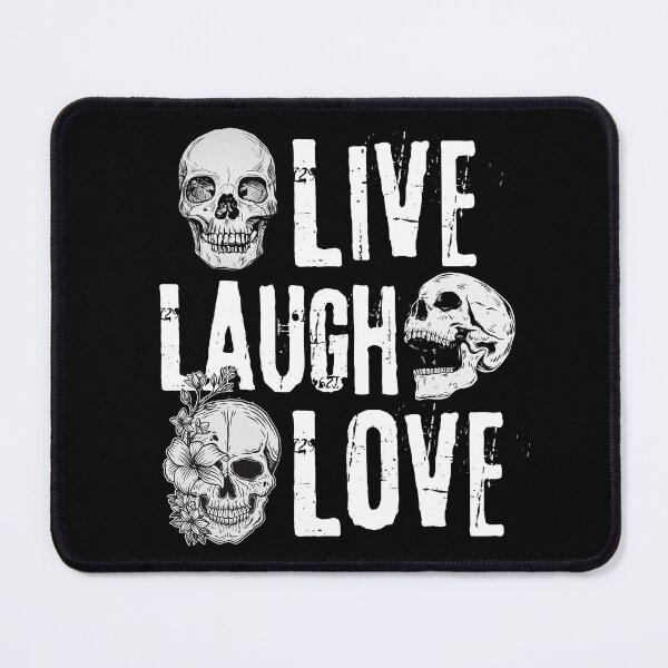 Item preview, Live Love Laugh Skulls | White font designed and sold by FocusChillax.