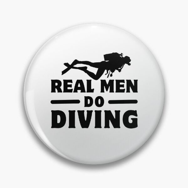 Item preview, Funny Real Men Do Diving Humor Scuba Diving Birthday Gift designed and sold by MouDantArts.
