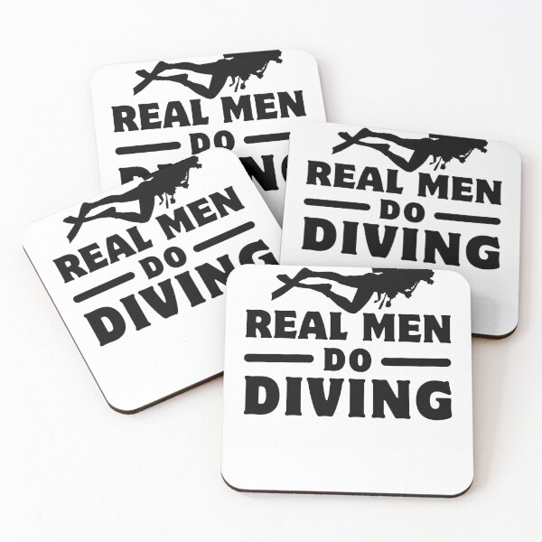Item preview, Funny Real Men Do Diving Humor Scuba Diving Birthday Gift designed and sold by MouDantArts.