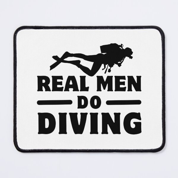 Item preview, Funny Real Men Do Diving Humor Scuba Diving Birthday Gift designed and sold by MouDantArts.