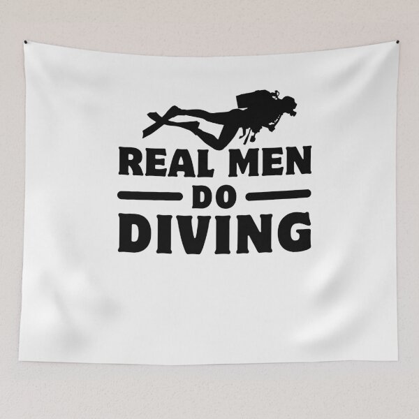 Item preview, Funny Real Men Do Diving Humor Scuba Diving Birthday Gift designed and sold by MouDantArts.