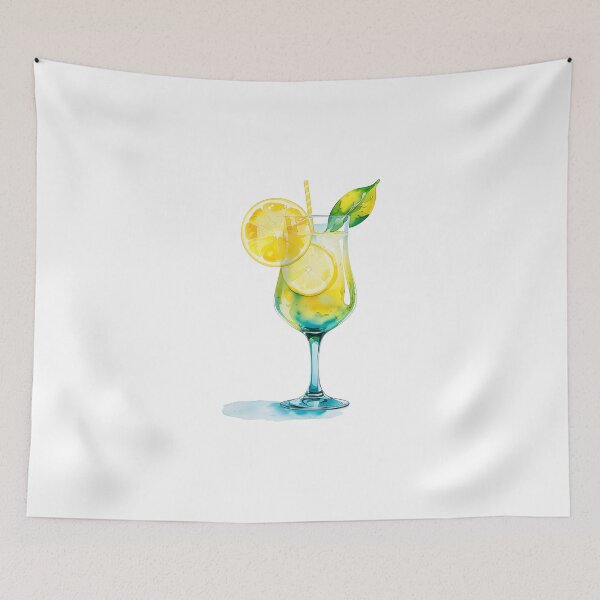 Artikelvorschau, Aquarellglas mit Limonade entworfen und verkauft von silviaol.