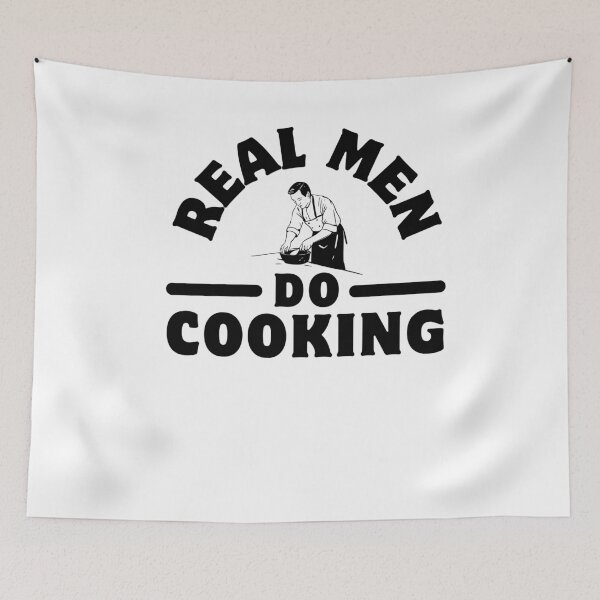 Item preview, Real Men Do Cooking Funny Kitchen Chef Birthday Gift designed and sold by MouDantArts.