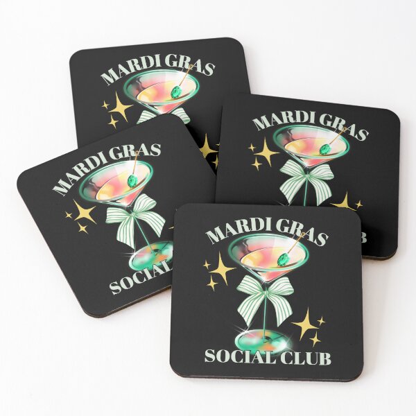 Item preview, Mardi Gras Social Club Martini Coquette Drinking Cocktails Vintage designed and sold by SunfullyYours.