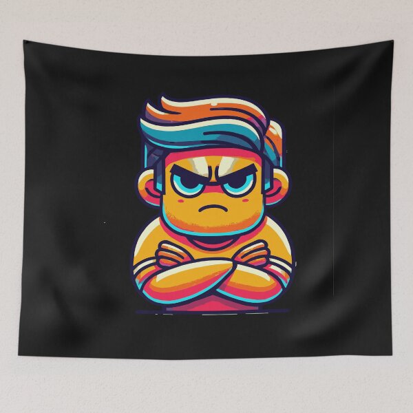 Item preview, Never Satisfied Angry Face designed and sold by DynastyCraft.
