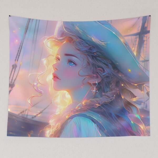 Item preview, Pirate Captain Anime Girl designed and sold by bubblegoth.