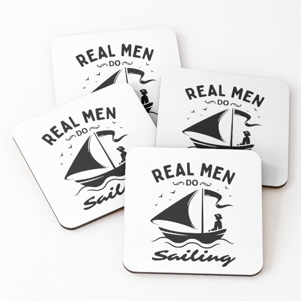 Item preview, Real Men Do Sailing Funny Sailing Birthday Gift designed and sold by MouDantArts.