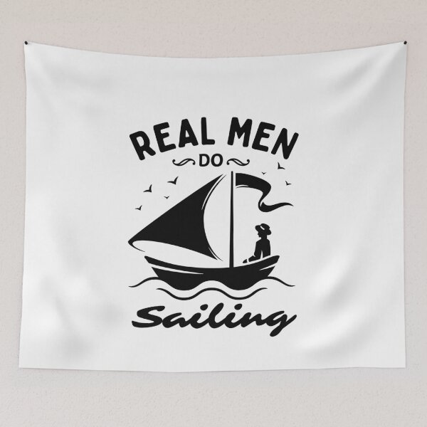 Item preview, Real Men Do Sailing Funny Sailing Birthday Gift designed and sold by MouDantArts.