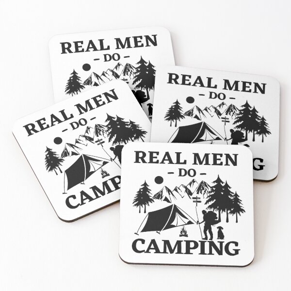 Item preview, Funny Outdoor Adventures Real Men Do Camping Nature Exploration Birthday Gift designed and sold by MouDantArts.