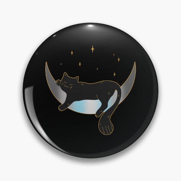 Item preview, Demiboy Cat Moon Space LGBT Pride Flag designed and sold by Clara Hollins.