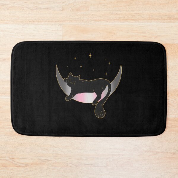 Item preview, Demigirl Cat Moon Space LGBT Pride Flag designed and sold by Clara Hollins.