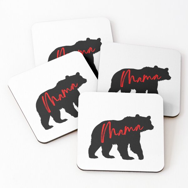 Artikelvorschau, Braunbär-Silhouette mit 'Mama entworfen und verkauft von JollyCritters.
