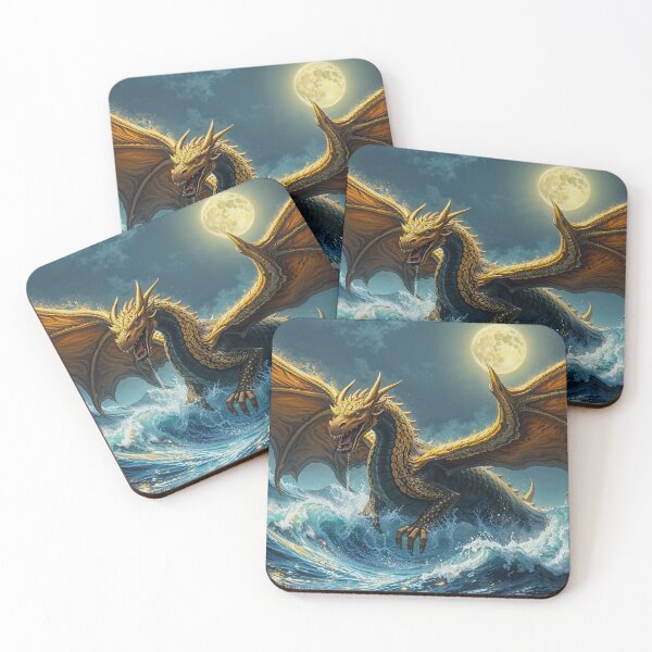 Item preview, Fantastical Dragon Under a Full Moon designed and sold by Skye Ryan-Evans.