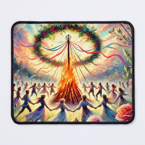 Item preview, Abstract Watercolor Beltane Celebration - Fertility, Passion, and Renewal designed and sold by ArizonaWitches™ .