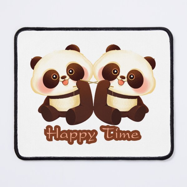 Item preview, Cute Panda Duo with Happy Time designed and sold by Nathaphat514.