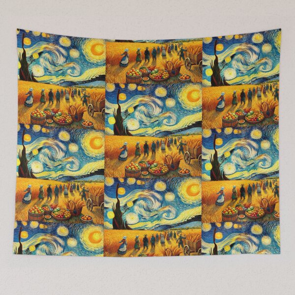 Item preview, Lammas First Harvest - Van Gogh Style Landscape designed and sold by ArizonaWitches™ .