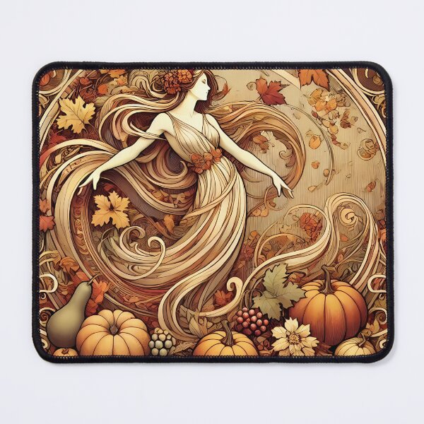 Item preview, Mabon Harvest Goddess - Art Nouveau Style Autumn Equinox Celebration designed and sold by ArizonaWitches™ .