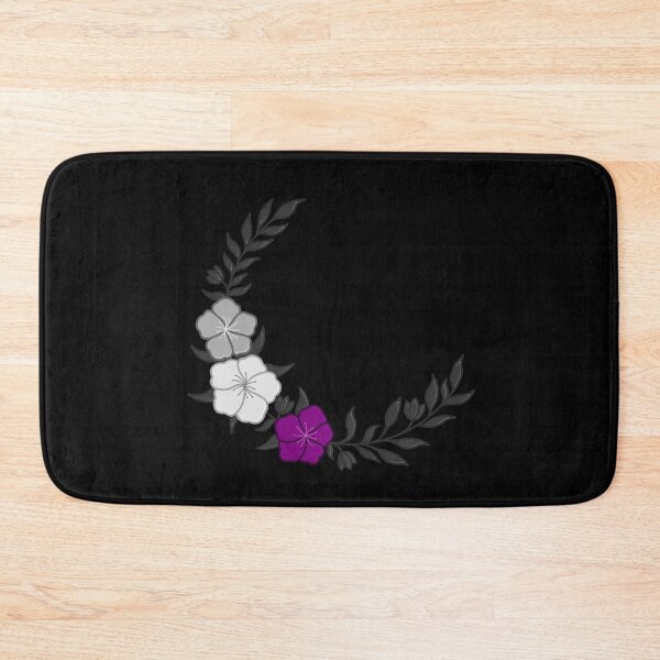 Item preview, Beautiful Crescent of Subtle Asexual Flag Colored Flowers designed and sold by AroAxel.