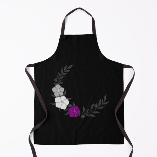 Item preview, Beautiful Crescent of Subtle Asexual Flag Colored Flowers designed and sold by AroAxel.
