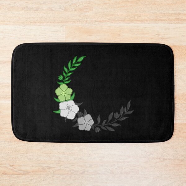 Item preview, Beautiful Crescent of Subtle Aromantic Flag Colored Flowers designed and sold by AroAxel.