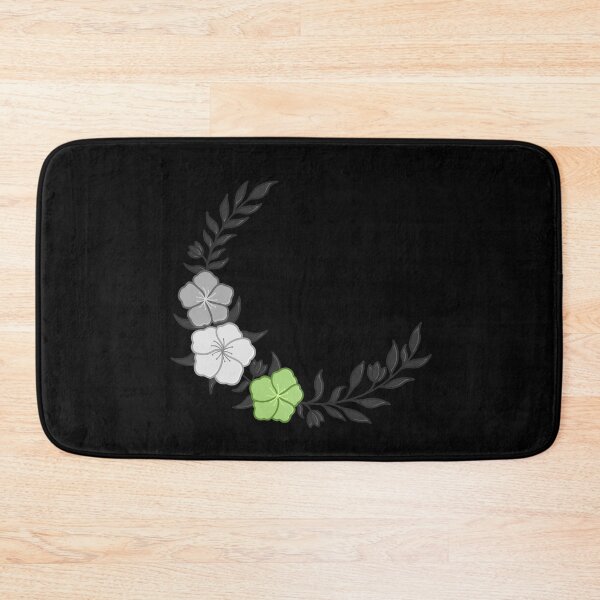 Item preview, Beautiful Crescent of Subtle Agender Flag Colored Flowers designed and sold by AroAxel.