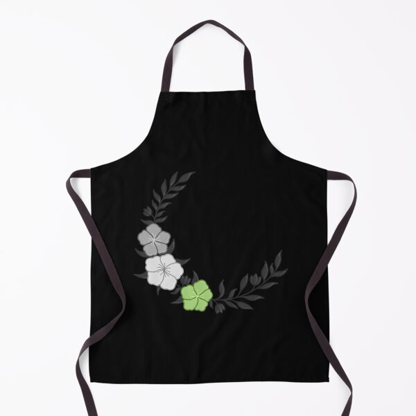 Item preview, Beautiful Crescent of Subtle Agender Flag Colored Flowers designed and sold by AroAxel.