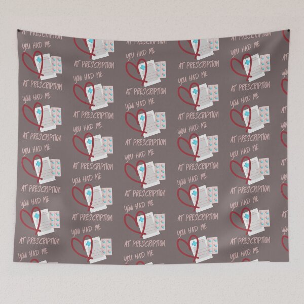 Item preview, You Had Me At Prescription Funny Pharmacist designed and sold by HeavenlyHuesStudio.