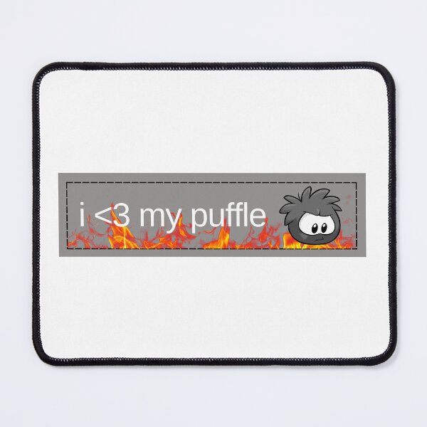 Item preview, i heart my puffle (black w/ flames!) designed and sold by annabellem01.