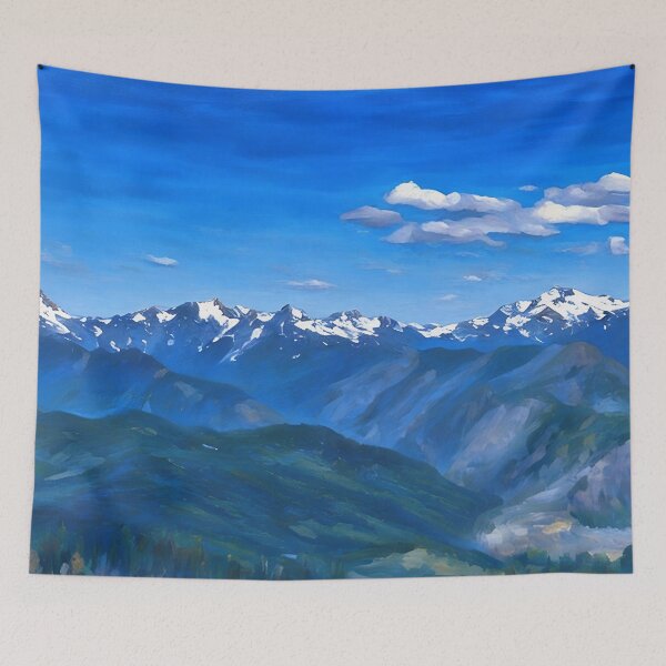 Item preview, Scenic Olympic Mountains (Impressionist) designed and sold by flyscenicair.