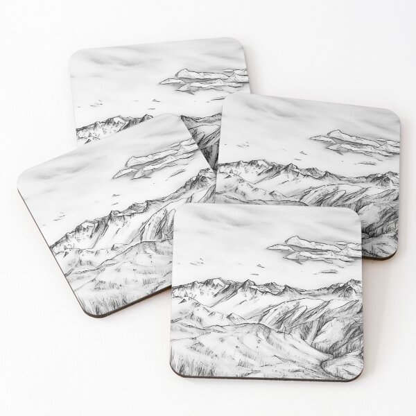 Item preview, Scenic Olympic Mountains (Sketch) designed and sold by flyscenicair.