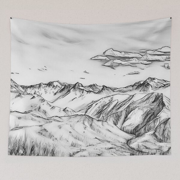 Item preview, Scenic Olympic Mountains (Sketch) designed and sold by flyscenicair.