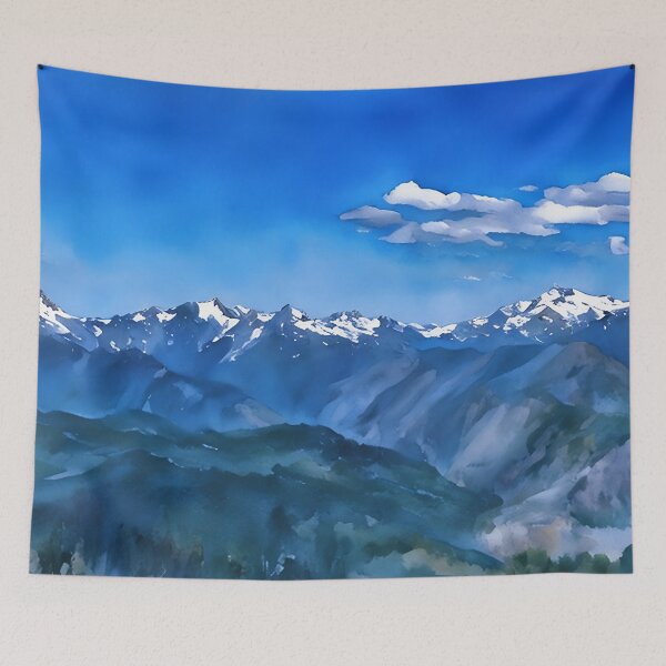 Item preview, Scenic Olympic Mountains (Watercolor) designed and sold by flyscenicair.