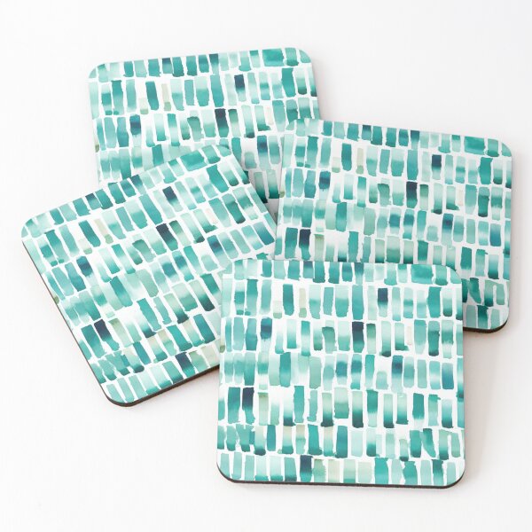 Item preview, Turquoise Watercolor Brush Strokes designed and sold by Radnordesigns.