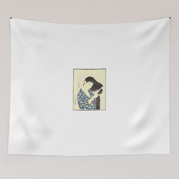 Item preview, Hashiguchi Goyo - Woman in Blue Combing Her Hair designed and sold by Martstore.