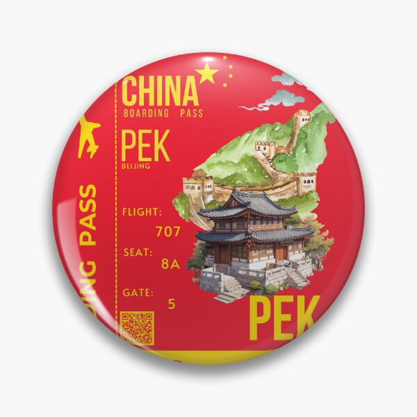 Item preview, China Boarding Pass The Great Wall  Stylized designed and sold by InkWhirl.