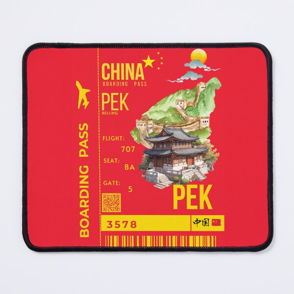 Item preview, China Boarding Pass The Great Wall  Stylized designed and sold by InkWhirl.