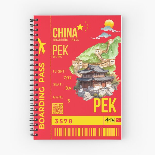 Item preview, China Boarding Pass The Great Wall  Stylized designed and sold by InkWhirl.