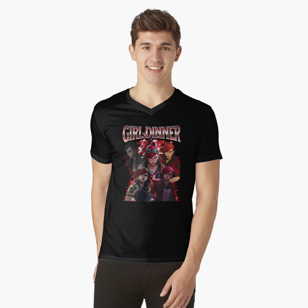 Vista previa del artículo con la obra «Camiseta de cuello en V», diseñado y vendido por KeliOrtega.