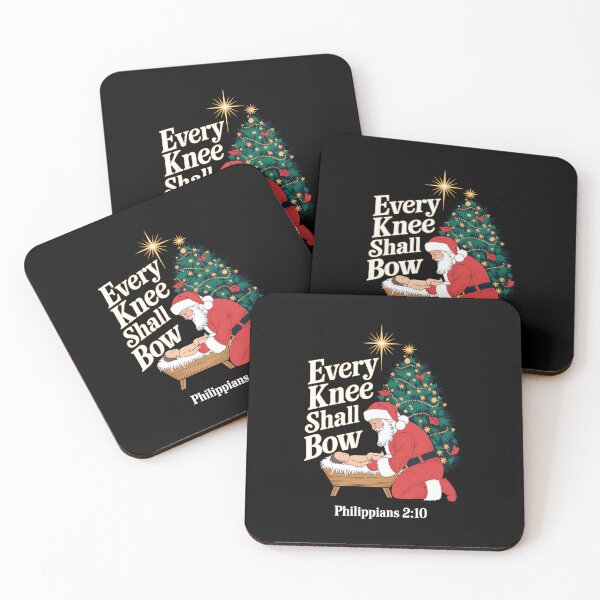 Item preview, Every Knee Shall Bow Christmas Design with Santa and Baby Jesus designed and sold by Karsten Stier.