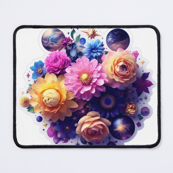 Item preview, Cosmic Bloom Sticker: Flowers in Space, Flower vessel sticker designed and sold by InsightA.