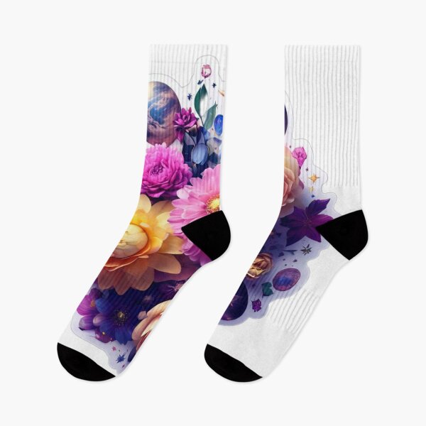 Item preview, Cosmic Bloom Sticker: Flowers in Space, Flower vessel sticker  designed and sold by InsightA.