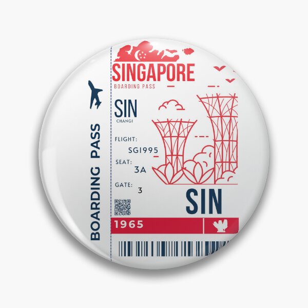 Item preview, f  Singapore Boarding Pass Stylized Marina Bay designed and sold by InkWhirl.
