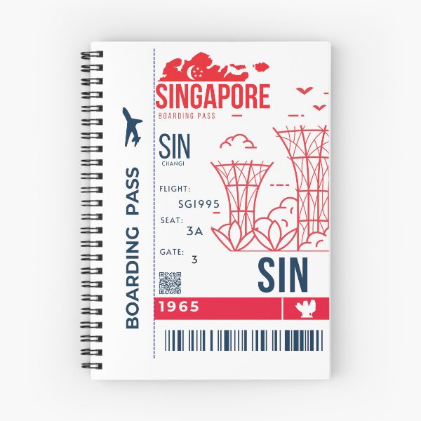 Item preview, f  Singapore Boarding Pass Stylized Marina Bay designed and sold by InkWhirl.