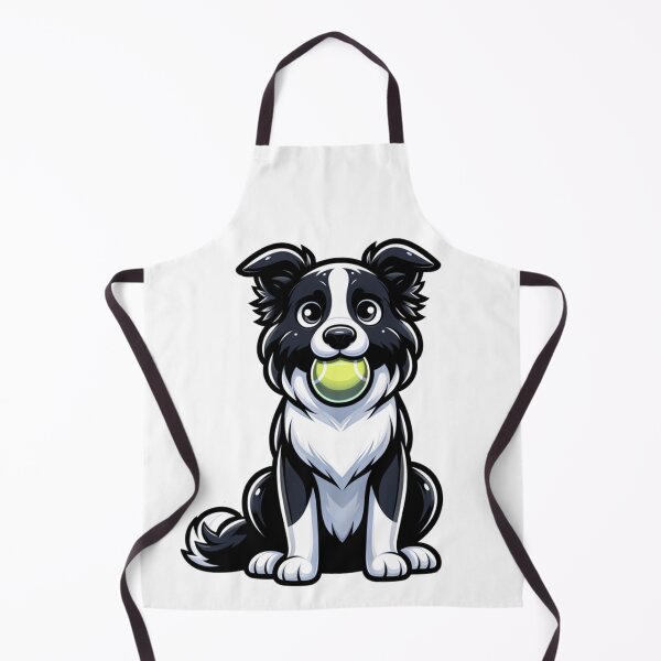 Item preview, Black and White Border Collie with Tennis Ball designed and sold by OlliePolly.