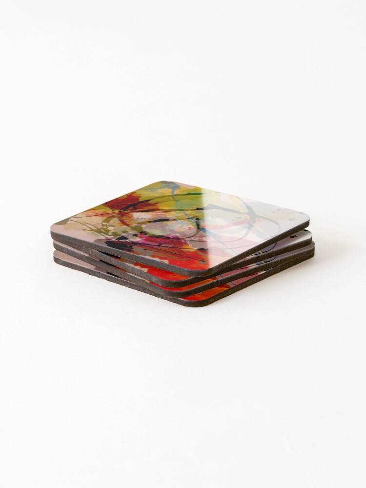 Thumbnail 4 of 5, Coasters (Set of 4), Abstract Color Splats designed and sold by ViaARTfactory.