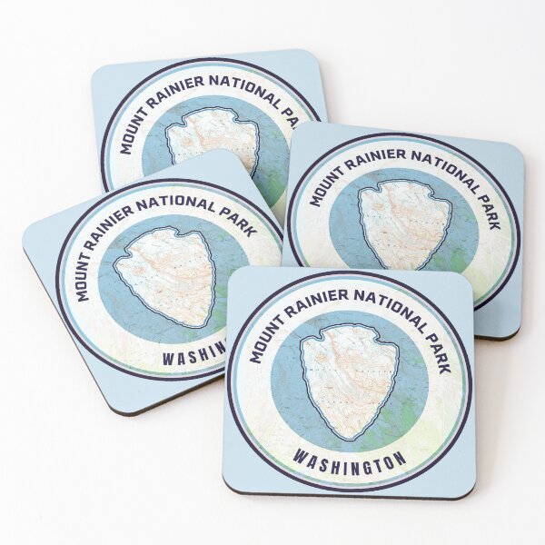Item preview, Souvenir Map - Mount Rainier National Park designed and sold by Willz Designz.