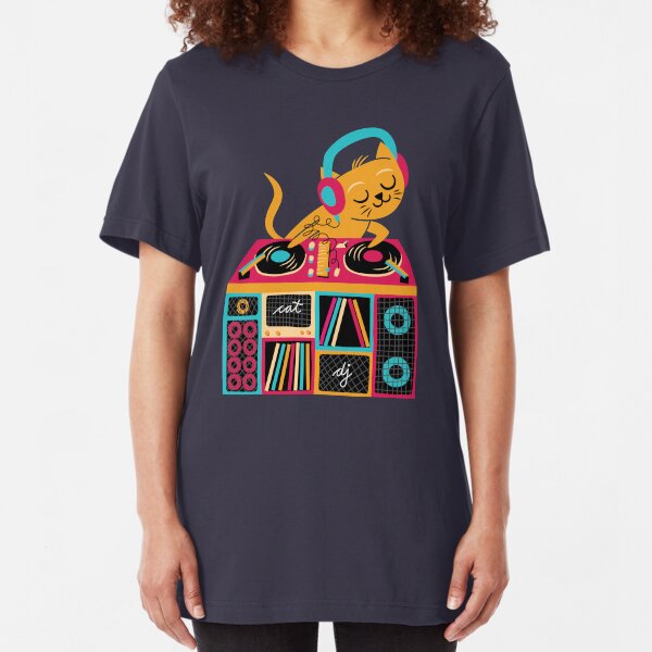 DJ Katze Slim Fit T-Shirt