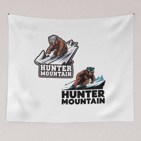 Item preview, Hunter Mountain Ski Bear Sticker, Fun Skiing Adventure Design designed and sold by Apaisan.